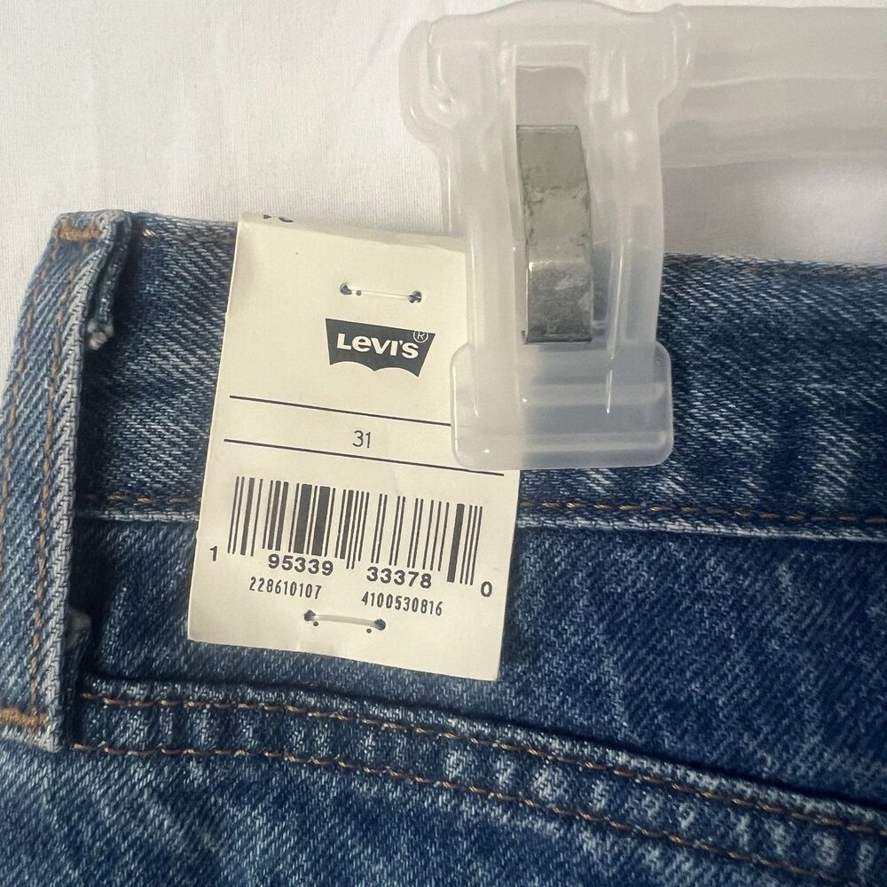 Levi’s Premium Sz 31 High Rise Jeans Straight Wedgie Distressed Denim Button Fly - Picture 9 of 11